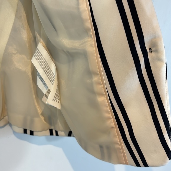 BERSHKA STRIPED ECRU BLAZER JACKET SIZE S - Picture 8 of 10